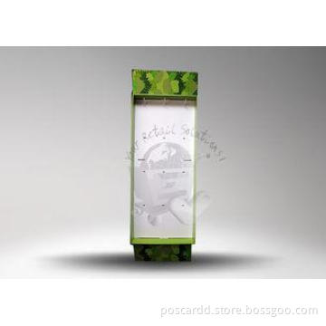 Glossy Inclined Display , OEM Cardboard Hook Display with P